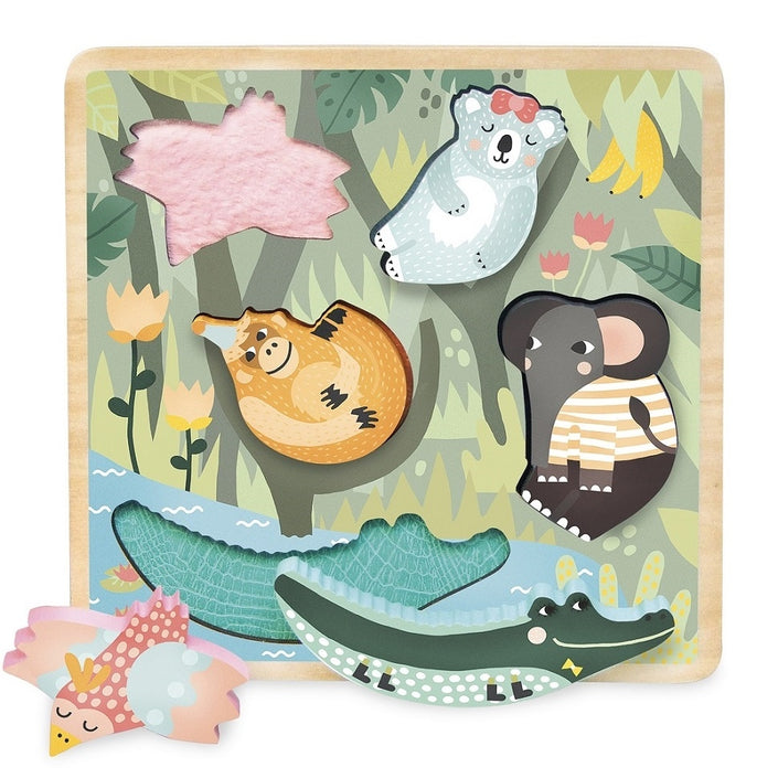 VILAC tactile puzzle jungle 5 pcs / 18 m+