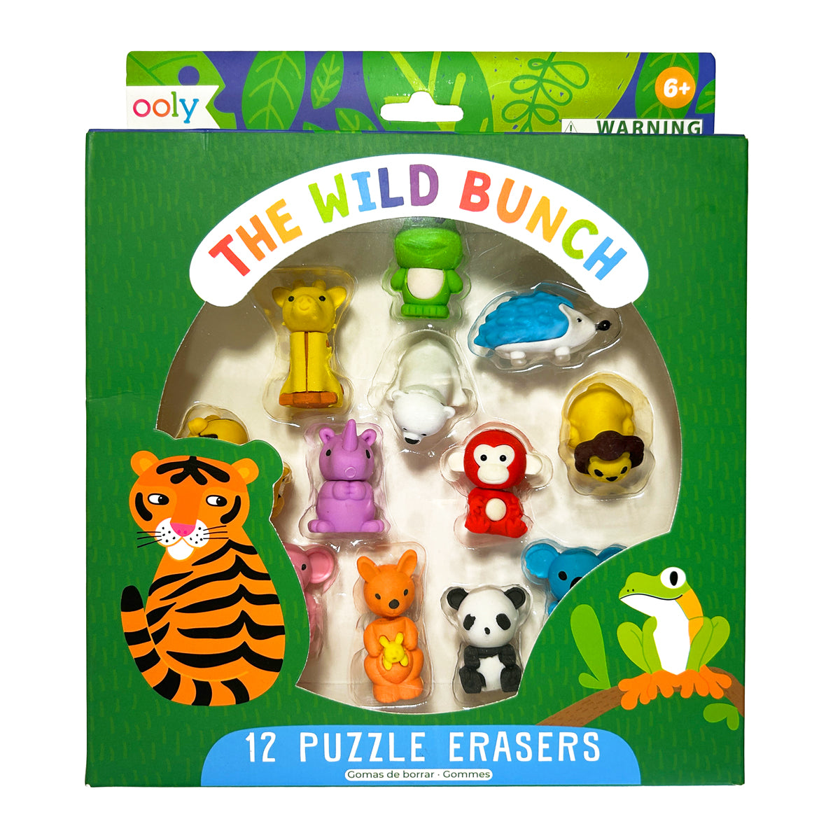 OOLY the wild bunch puzzle erasers 6 jr+