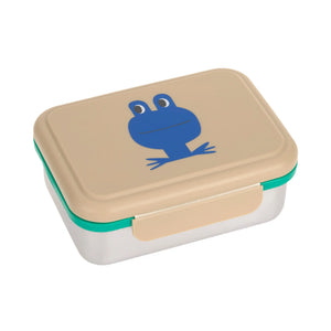 Lassig stainless steel lunchbox happy trails frog