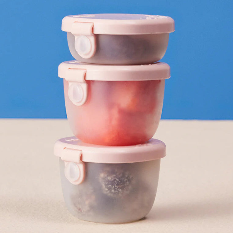 B.box 3 siliconen snackbakjes berry3