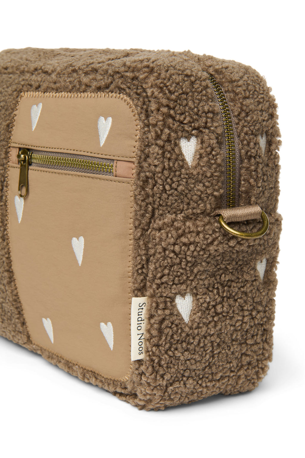 Studio Noos kinderwagen organizer teddy brown hearts 6153326874894