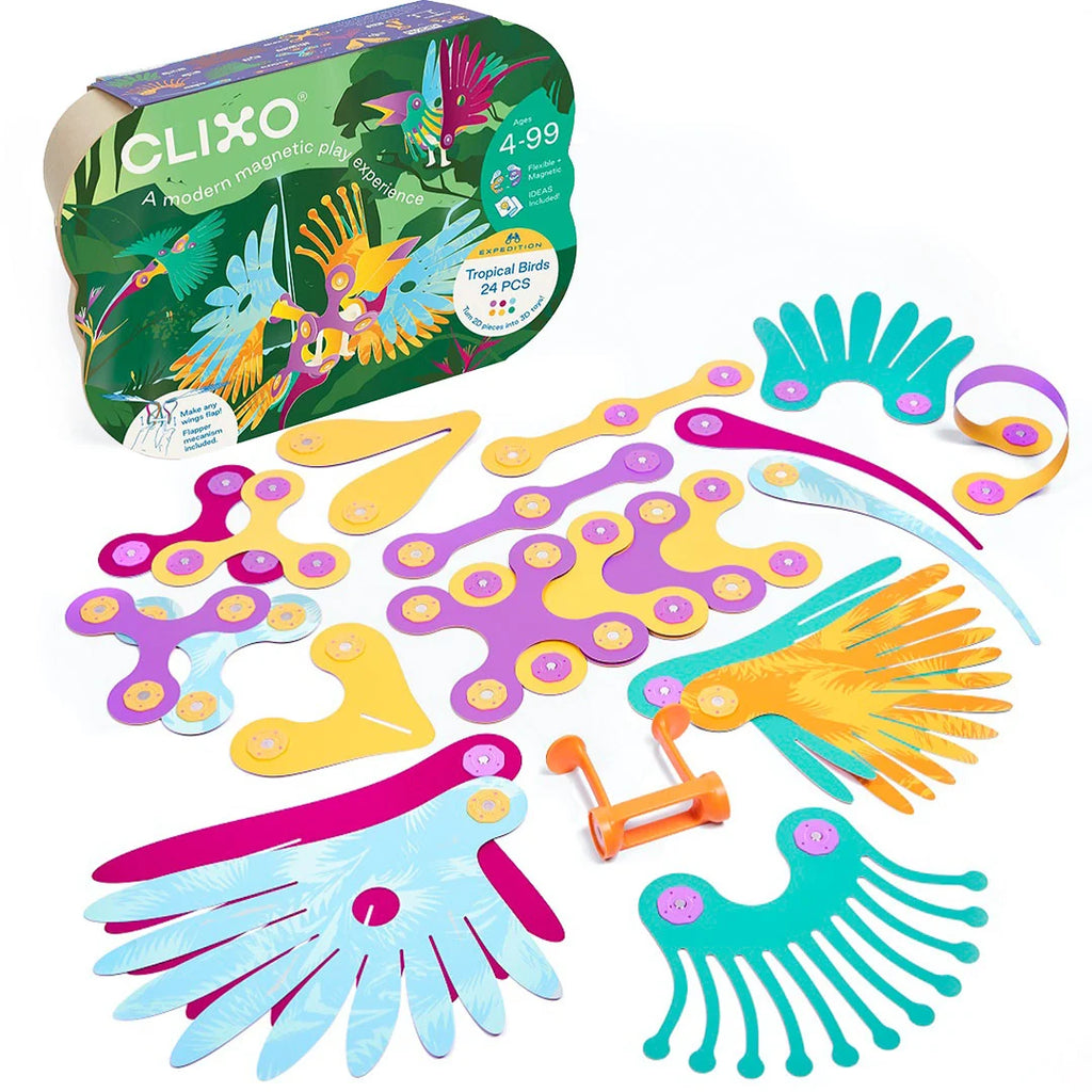 CLIXO tropical birds 24 pcs 4 jr+
