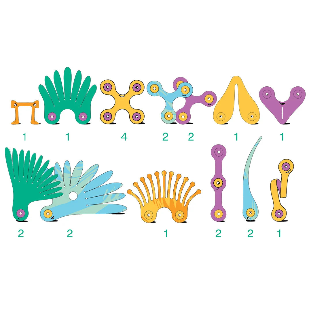 CLIXO tropical birds 24 pcs 4 jr+ 850054480149