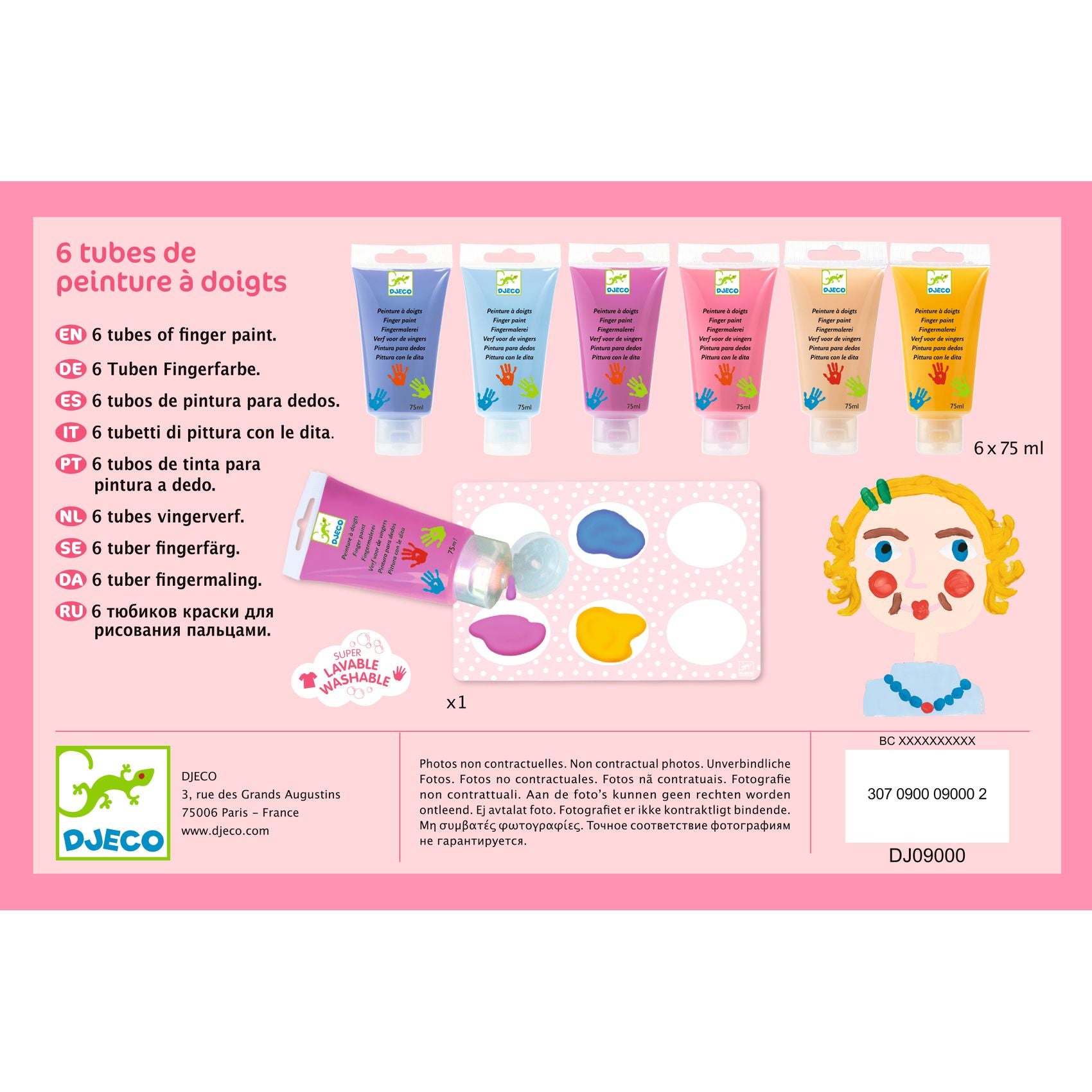 DJECO finger paint sweet 6 x 75ml