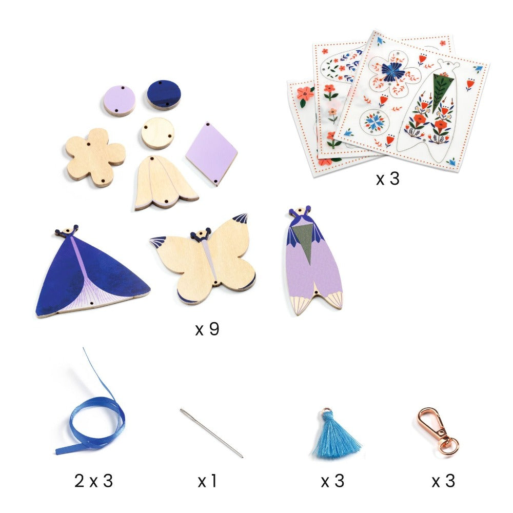 DJECO DIY sleutelhangers maken Vlinders 7 jr+