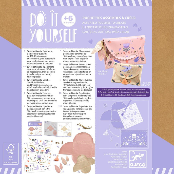 DJECO DIY tasjes maken Fashionista 6 jr+