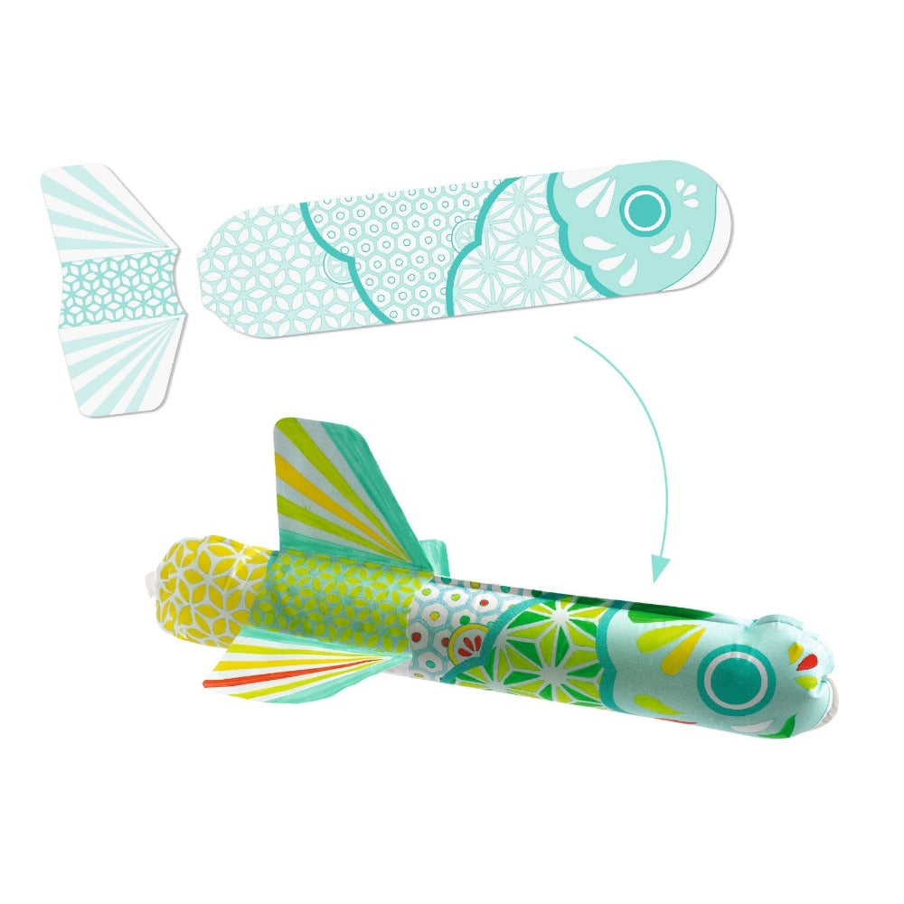 DJECO DIY vliegende vissen Koinobori 4 jr+