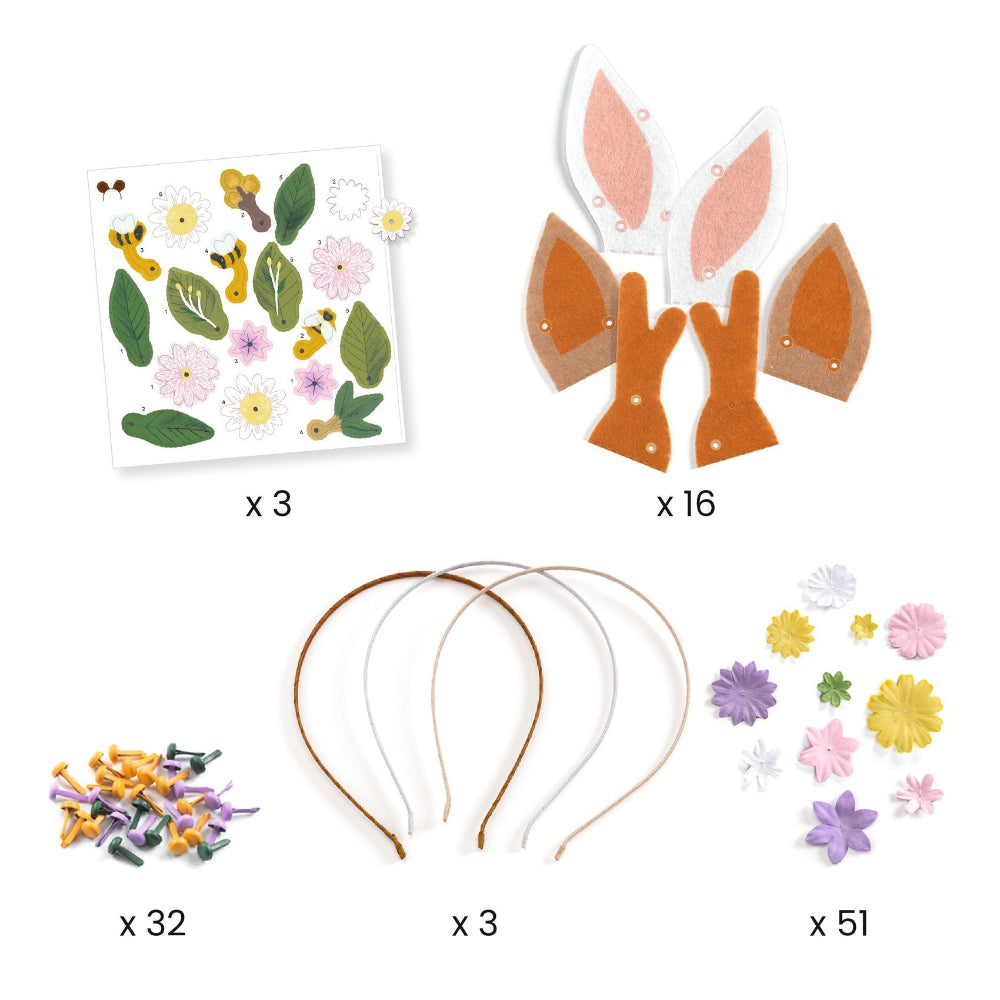 DJECO DIY diadeem maken Flower friends 6 jr+3