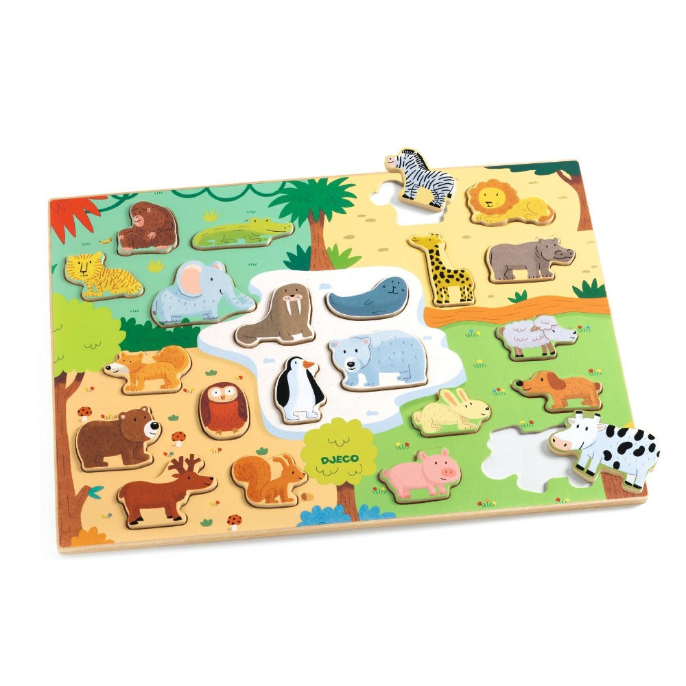 Buy DJECO houten puzzel Animo 2 jr+ / 22 stks