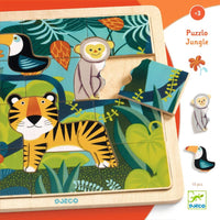 DJECO wooden puzzle Jungle 3 yrs+