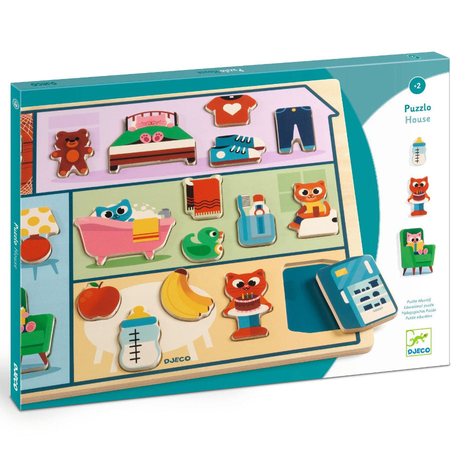 Buy DJECO houten puzzelhuis 2 jr+ / 22 stks