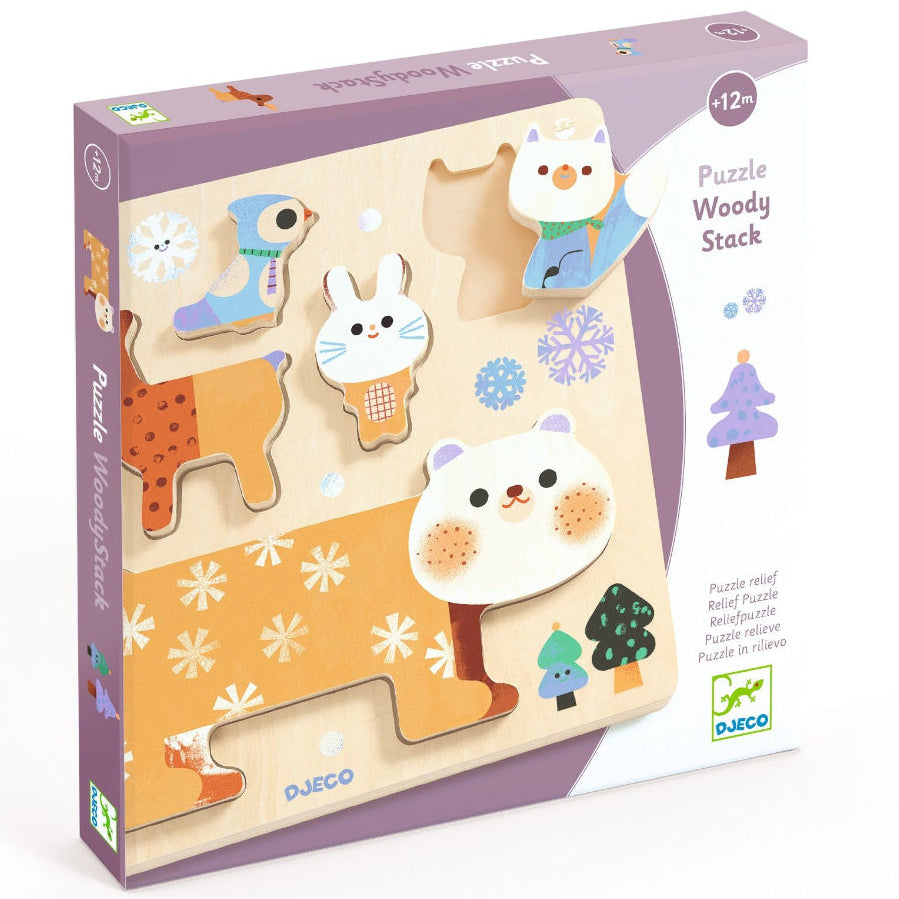 DJECO puzzel Woody Stack 12 mnd+DJ01090d