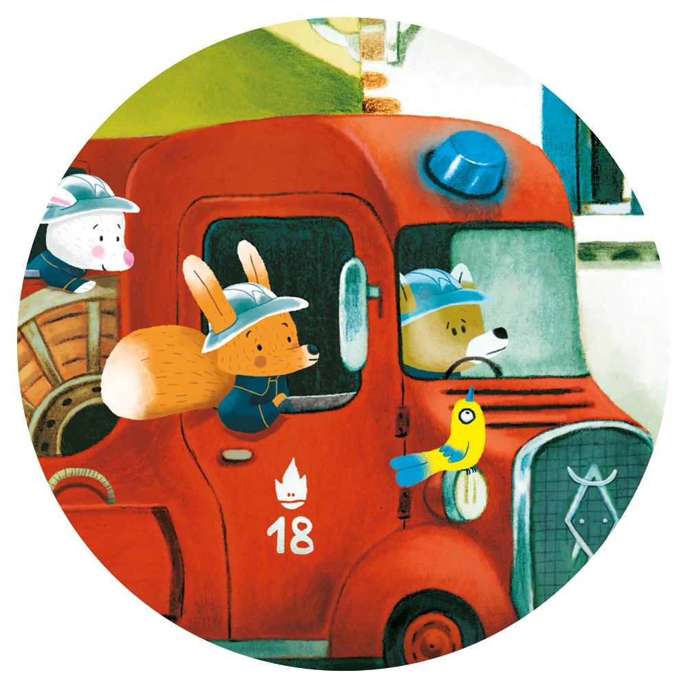 DJECO puzzle fire truck 2 yrs / 16 pcs