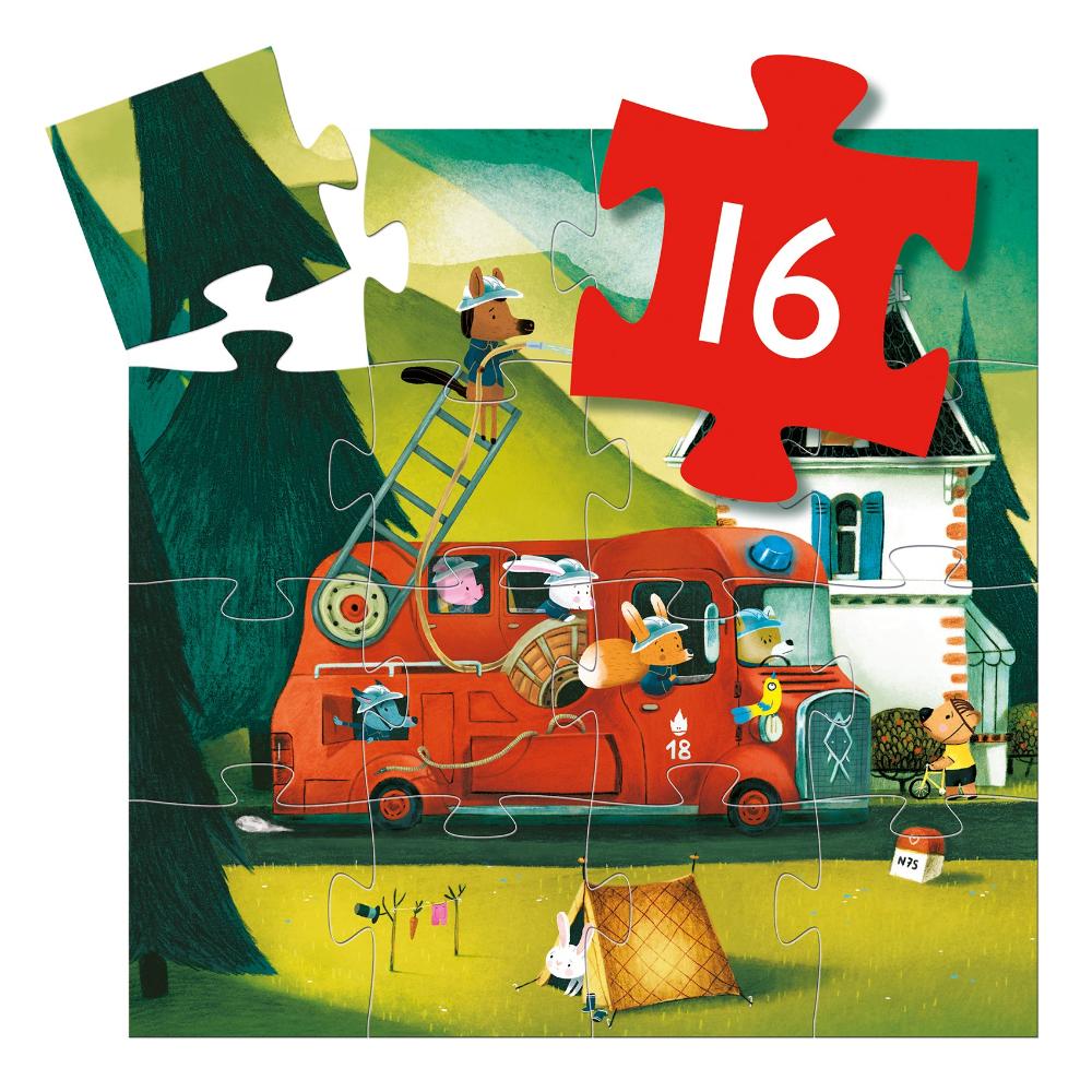 DJECO puzzle fire truck 2 yrs / 16 pcs