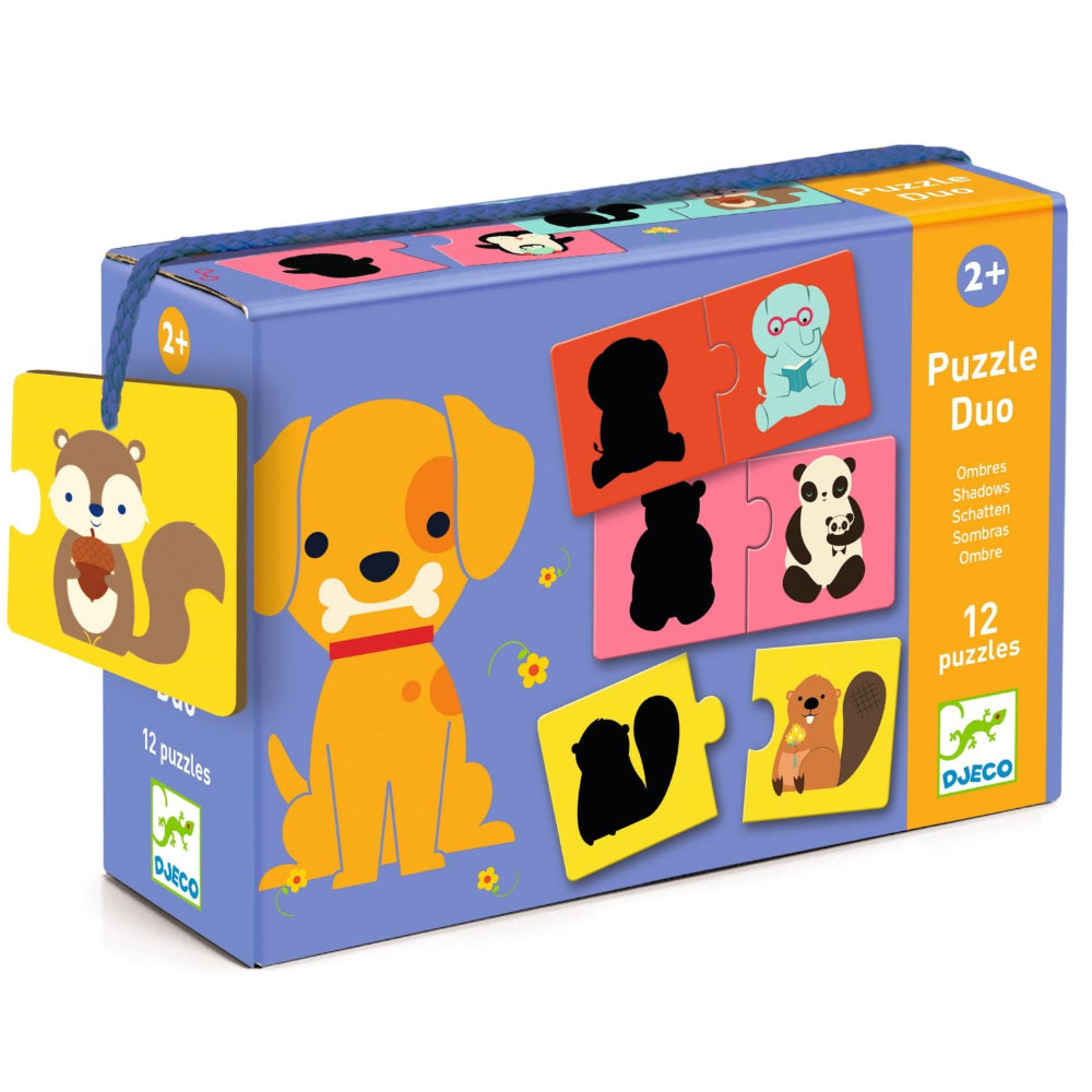 DJECO puzzel duo dierenschaduwen 2 jr+