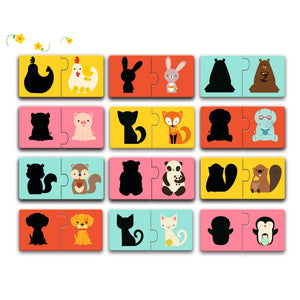 DJECO puzzel duo dierenschaduwen 2 jr+DJ08187