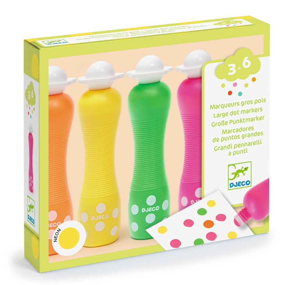 DJECO stempel verf neon 4 stks 3jr+