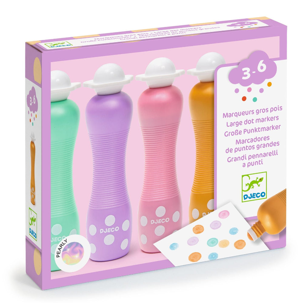 DJECO stempel verf pearly 4 stks 3jr+