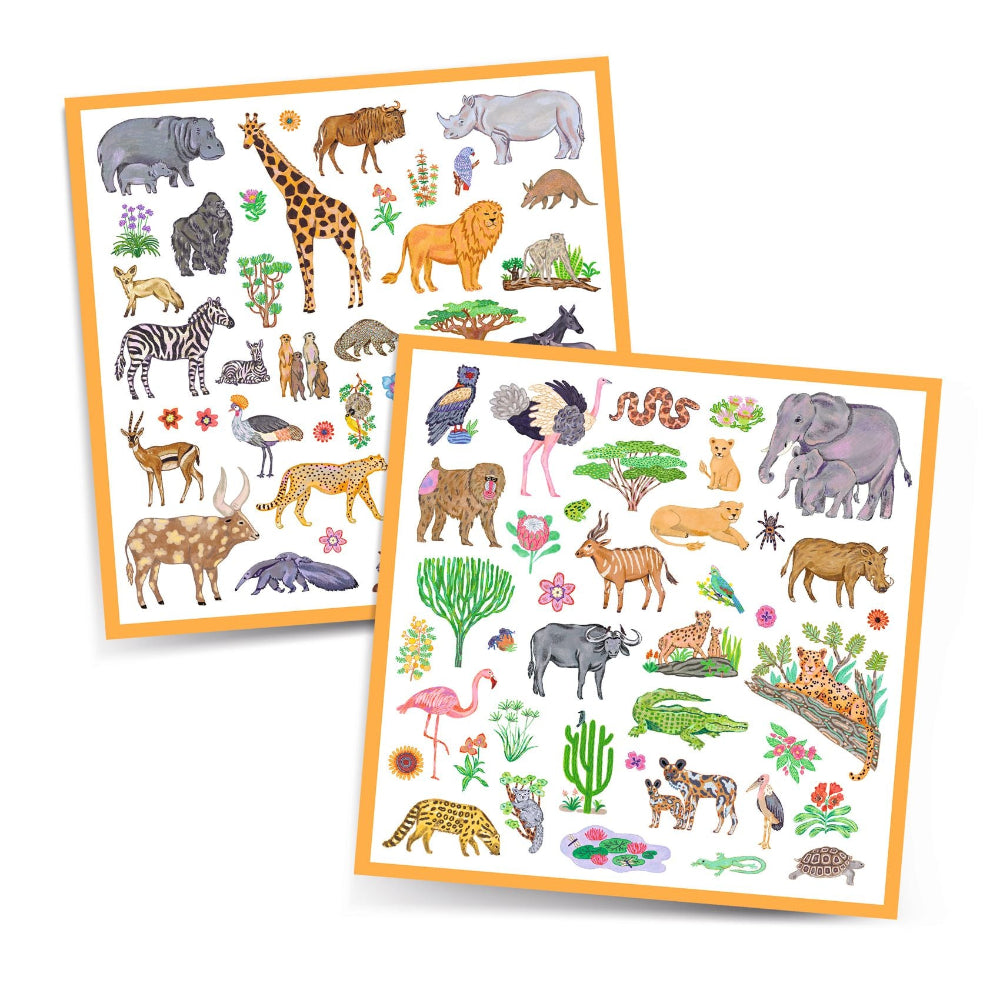 Buy DJECO stickers Afrikaanse dieren 4 jr+