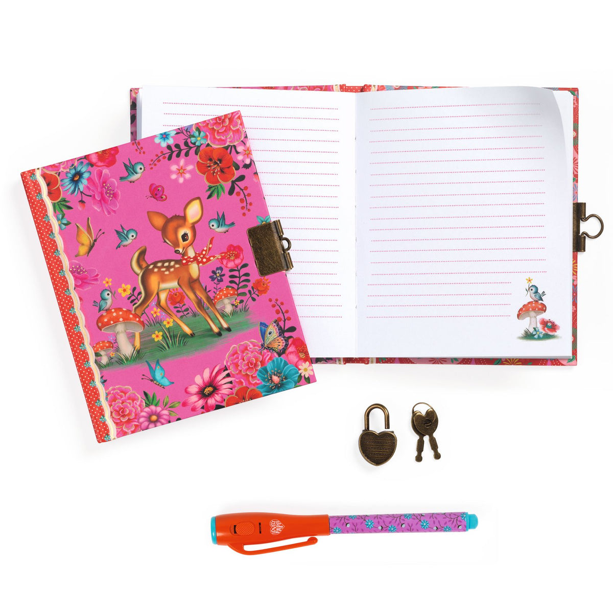 DJECO diary lock and magic pen Fiona small
