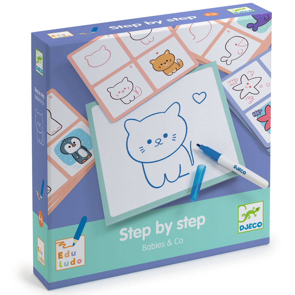 DJECO eduludo tekenkaarten babydieren & co 4 jr+