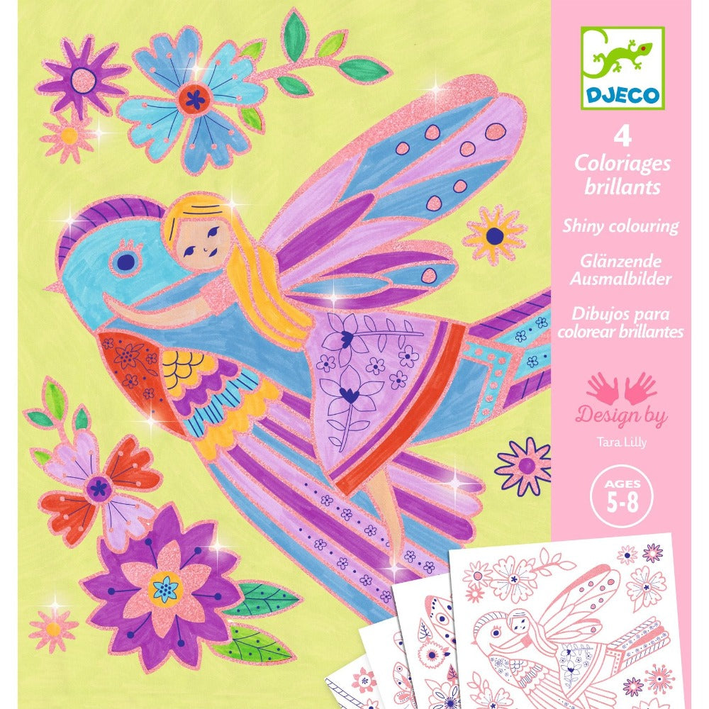 DJECO glossy kleurplaten small wings 5-8 jr+