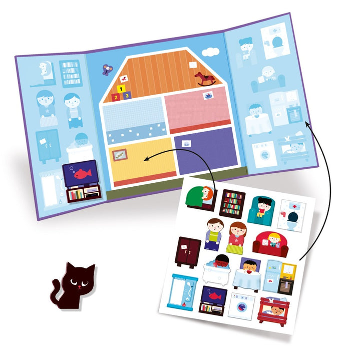 DJECO herbruikbare stickers huis 18 mnd+