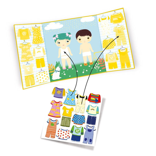 DJECO herbruikbare stickers kleding 18 mnd+