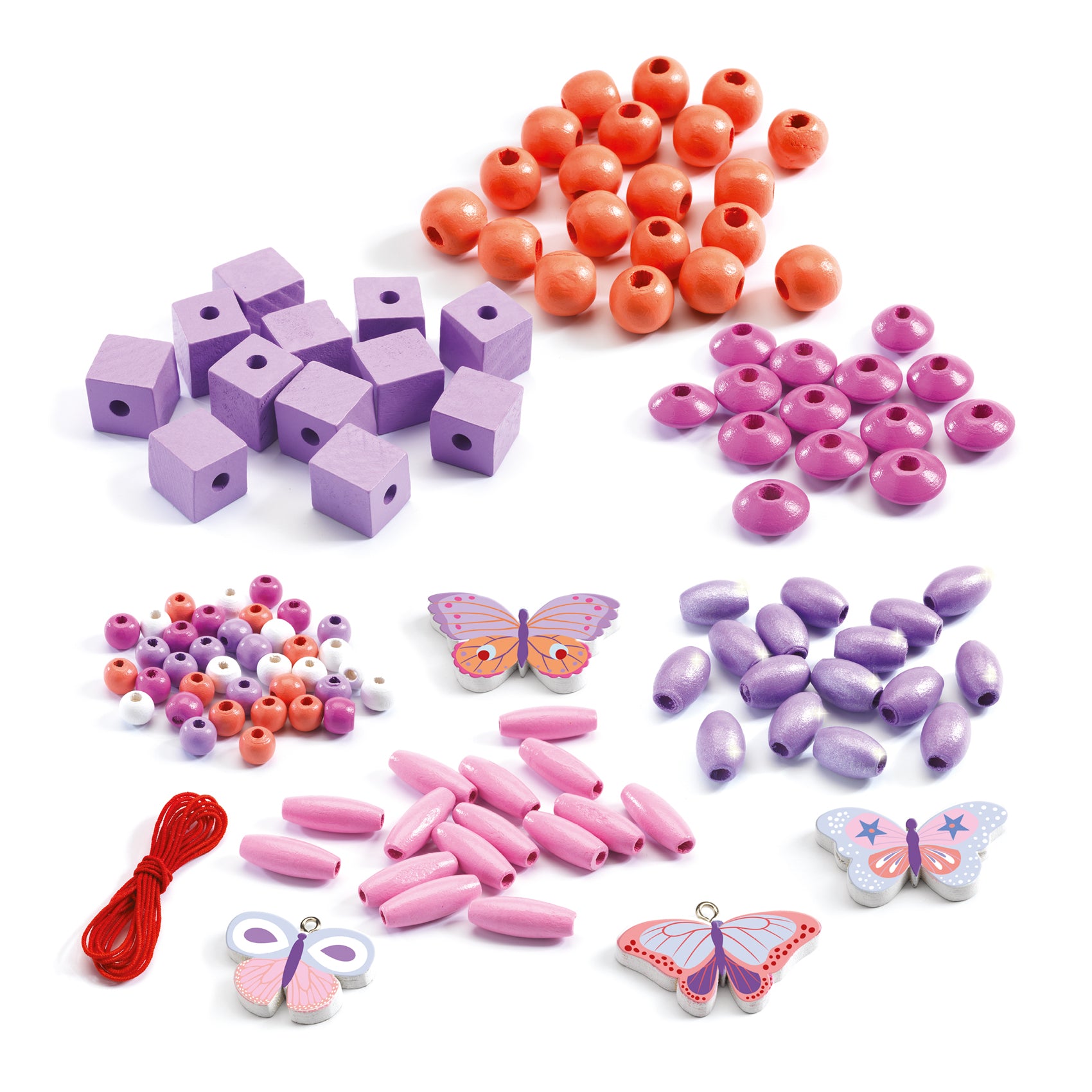 DJECO wooden beads butterflies 4 yrs+