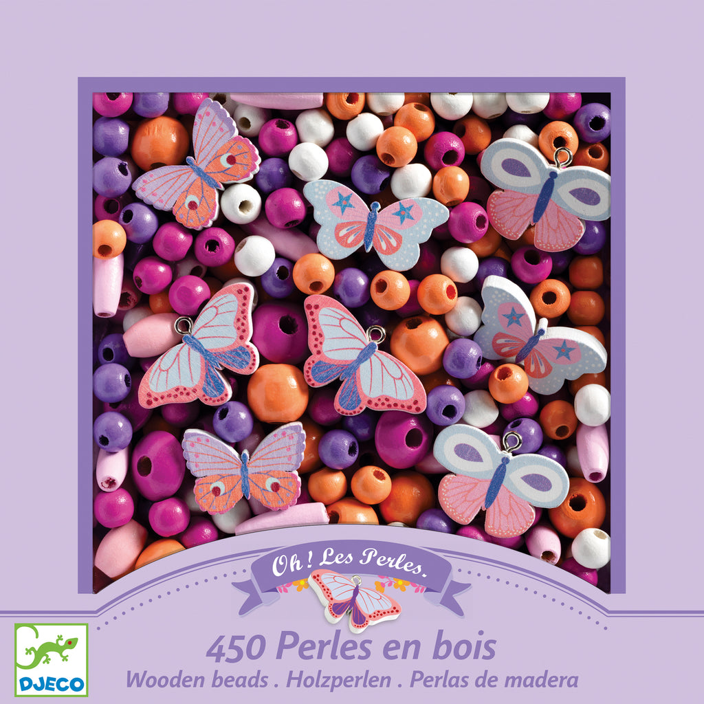 DJECO wooden beads butterflies 4 yrs+