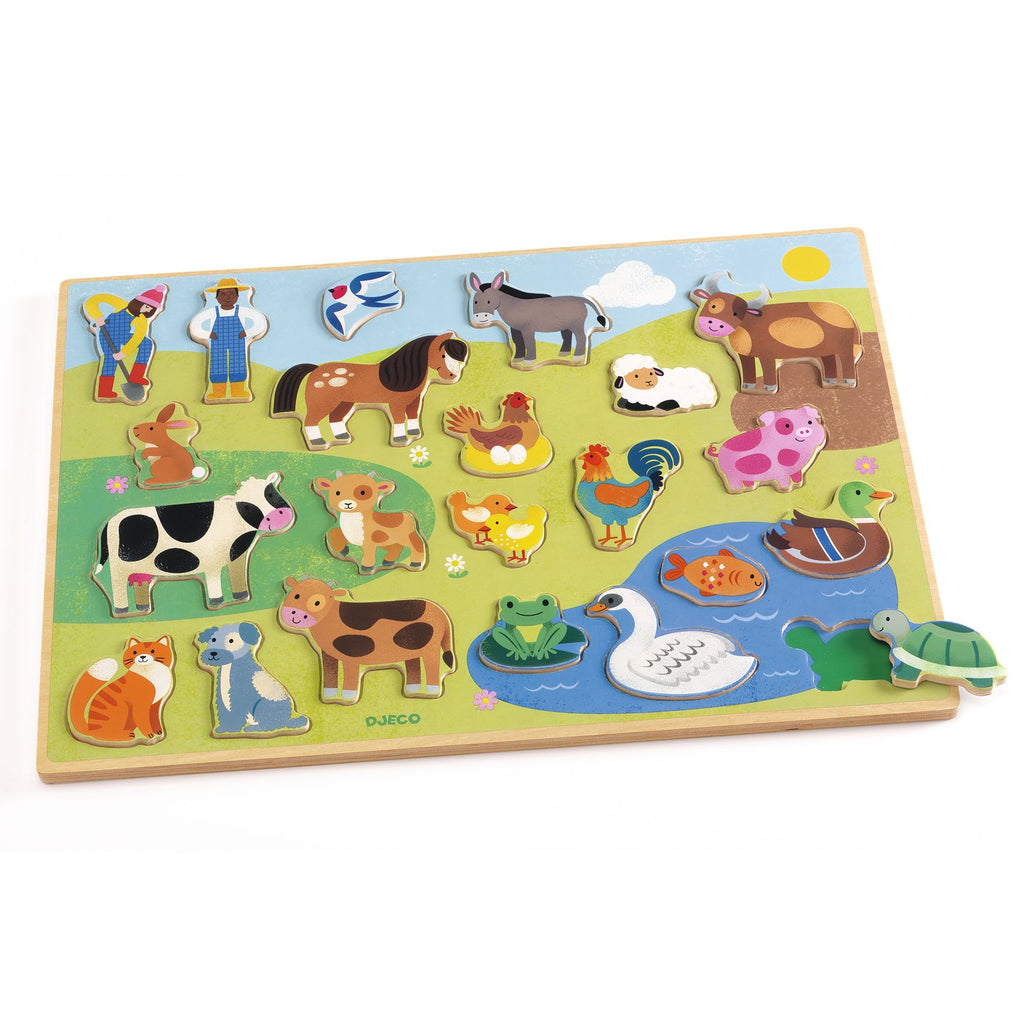 DJECO houten puzzel Campo 2 jr+ / 22 stks 3070900018358