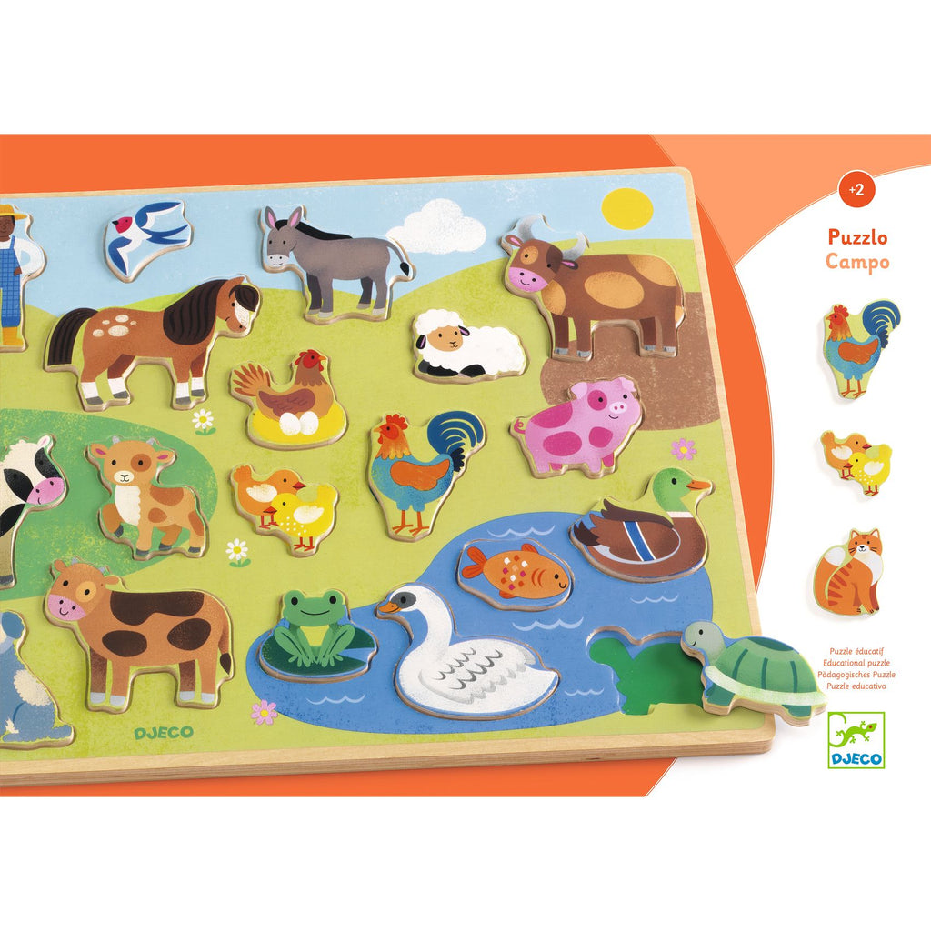 Buy DJECO houten puzzel Campo 2 jr+ / 22 stks