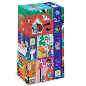 DJECO jumbo puzzel Huis van de vriendjes 3 jr+ / 36 stks