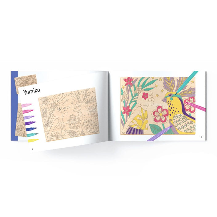 DJECO kleuren op hout Sweet girls 6 jr+