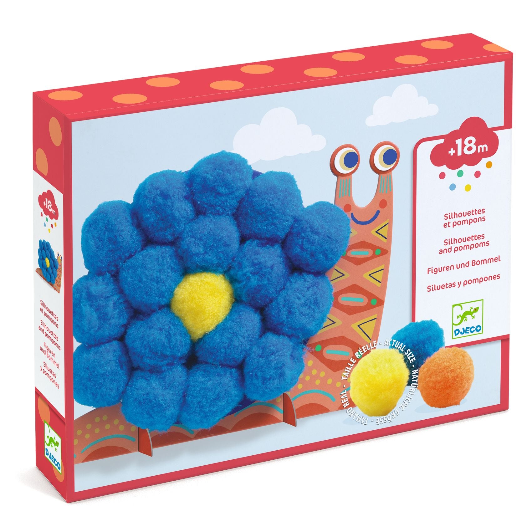 DJECO crafting with pompoms animals 18 months +