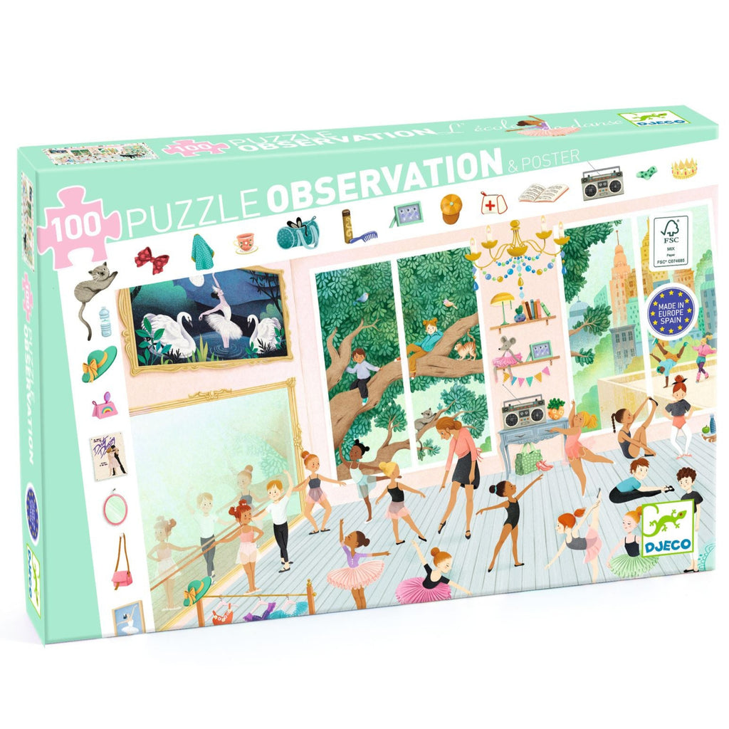 DJECO observatie puzzel dance school 5 jr+/ 100stks