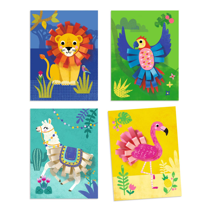 DJECO paper collages animals 3 yrs+