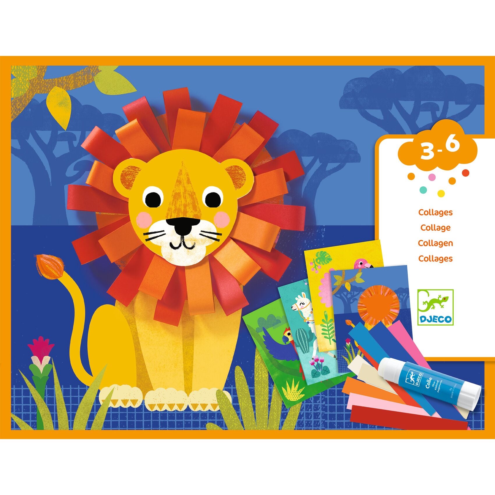 DJECO paper collages animals 3 yrs+