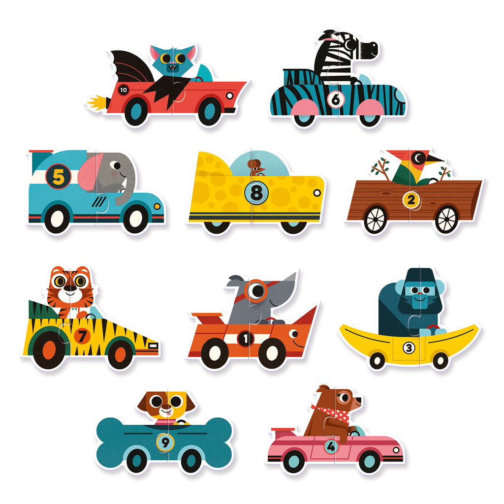 Buy DJECO puzzle duo racing cars 2 yrs+