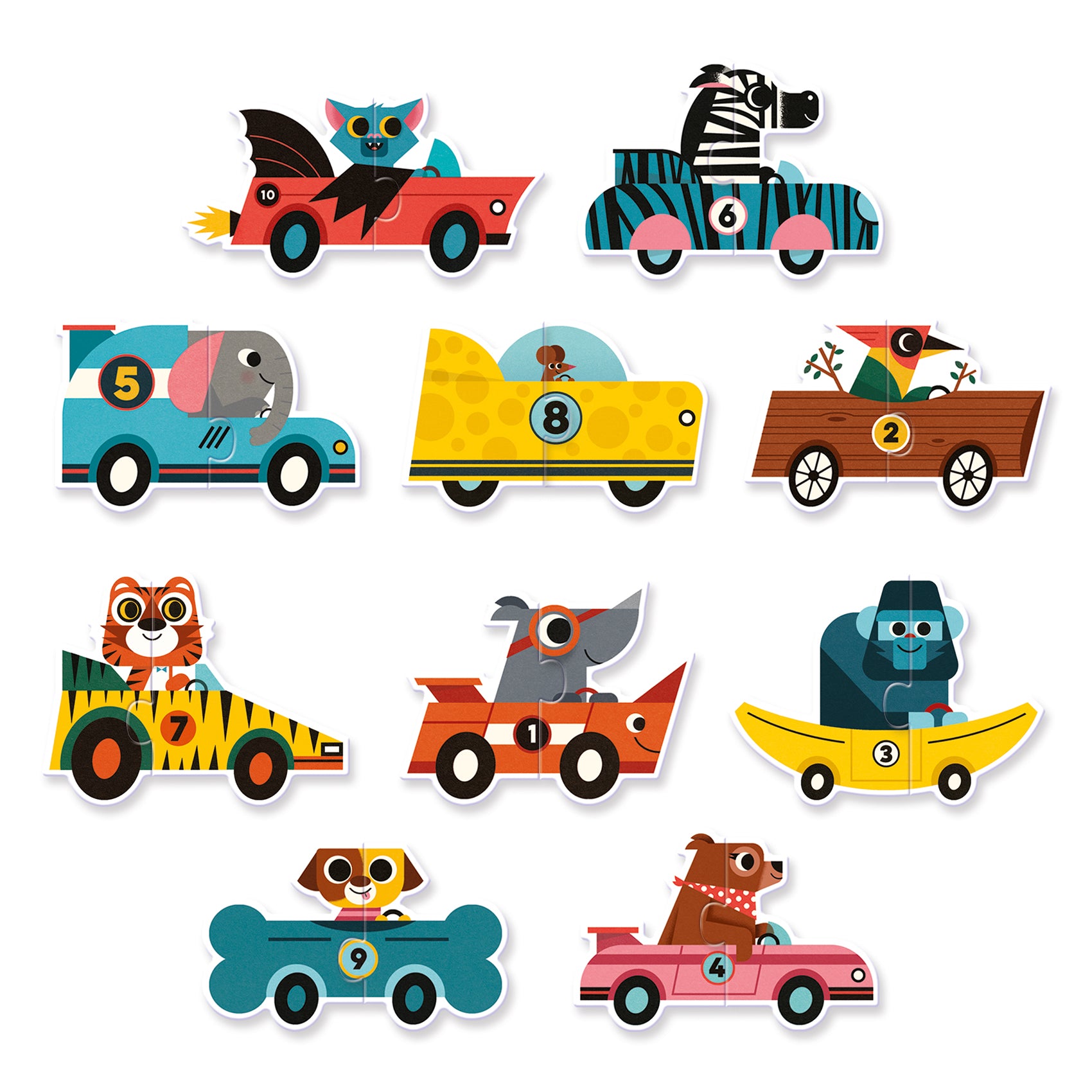 DJECO puzzle duo racing cars 2 yrs+