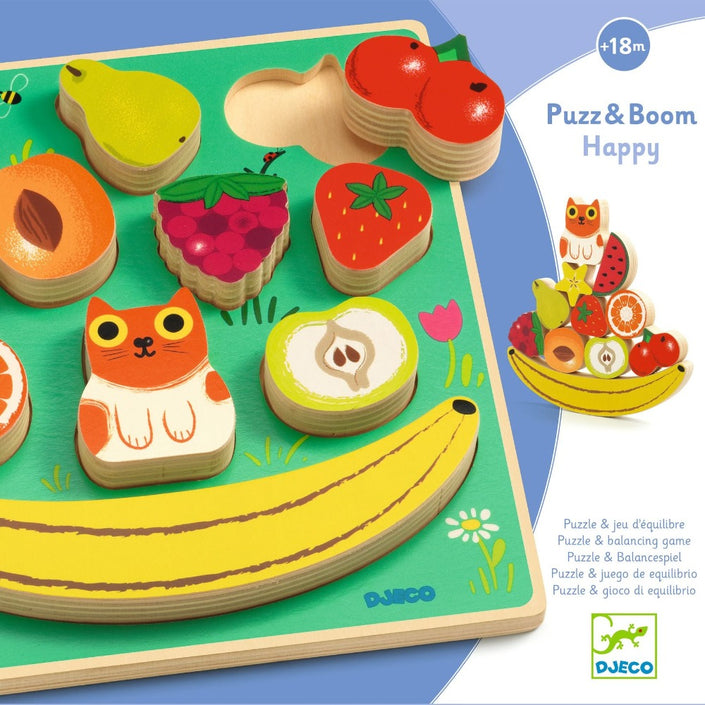 DJECO puzzel en balanceerspel Happy 18 mnd+