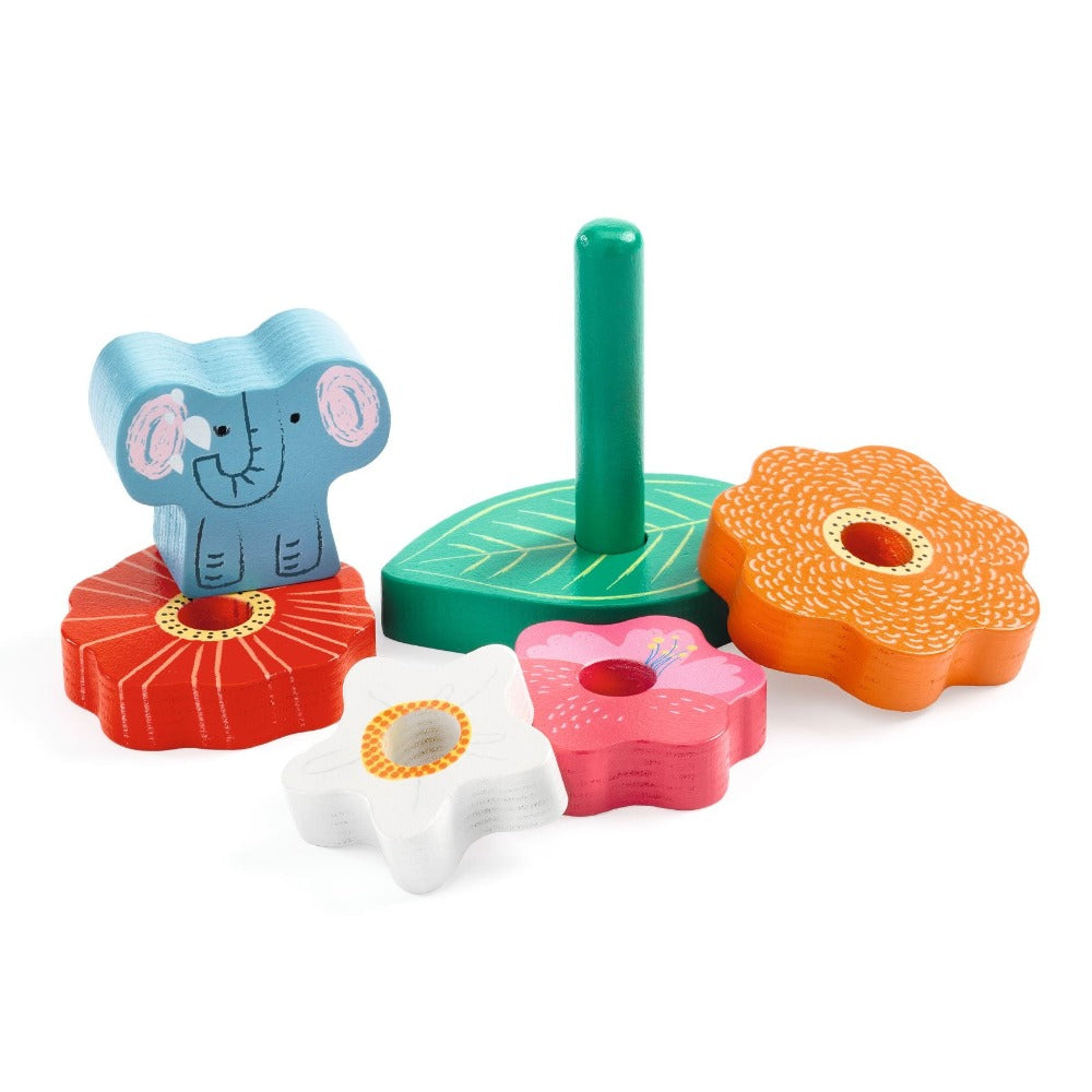 DJECO puzzel en stapeltoren Happy 18 mnd+ 3070900010741