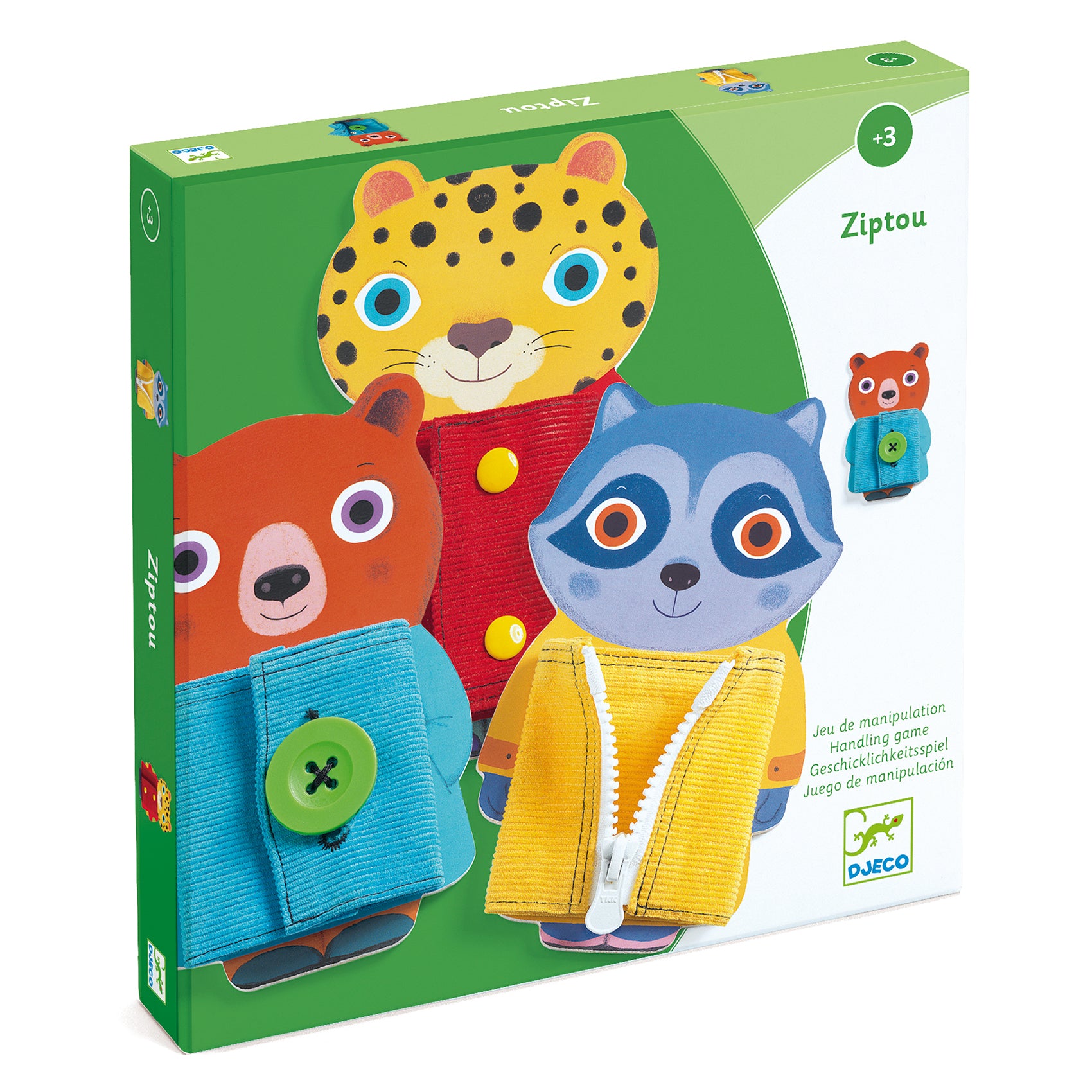 DJECO sluitingen leren Ziptou DJ01663