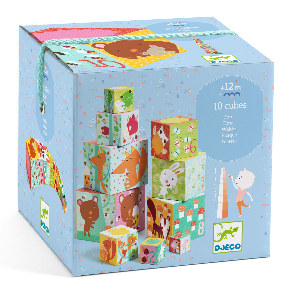 DJECO stacking tower forest friends 12 months+ zwaar karton