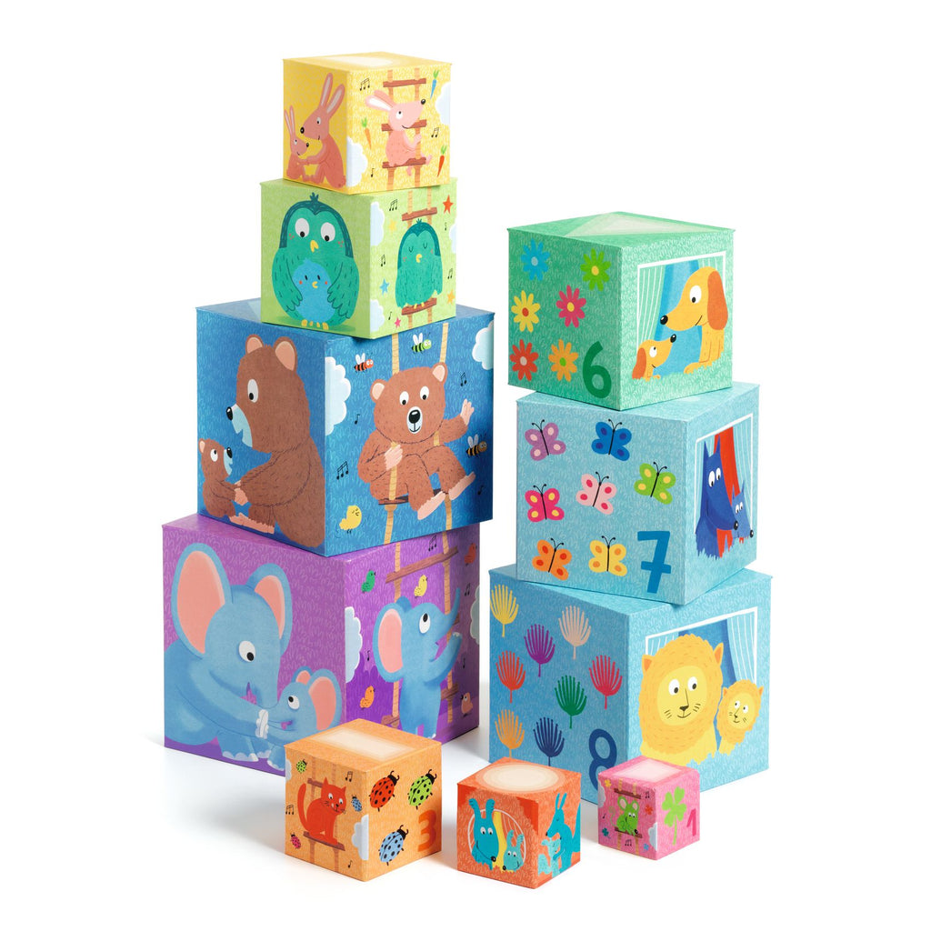 DJECO stacking tower vehicles 12 months+