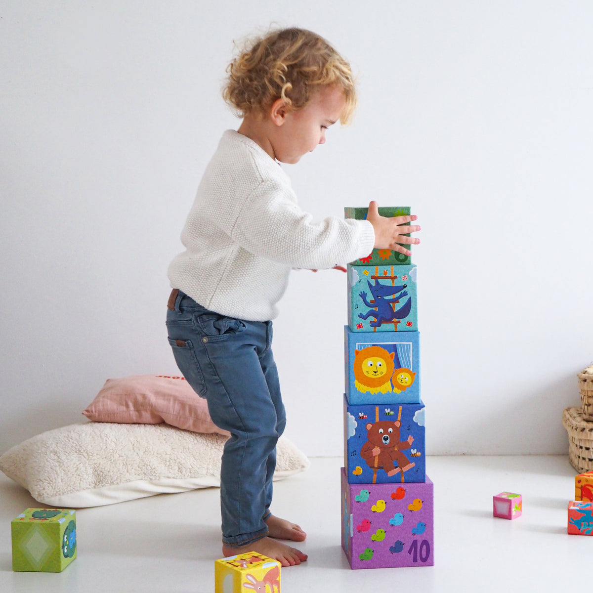DJECO stacking tower vehicles 12 months+