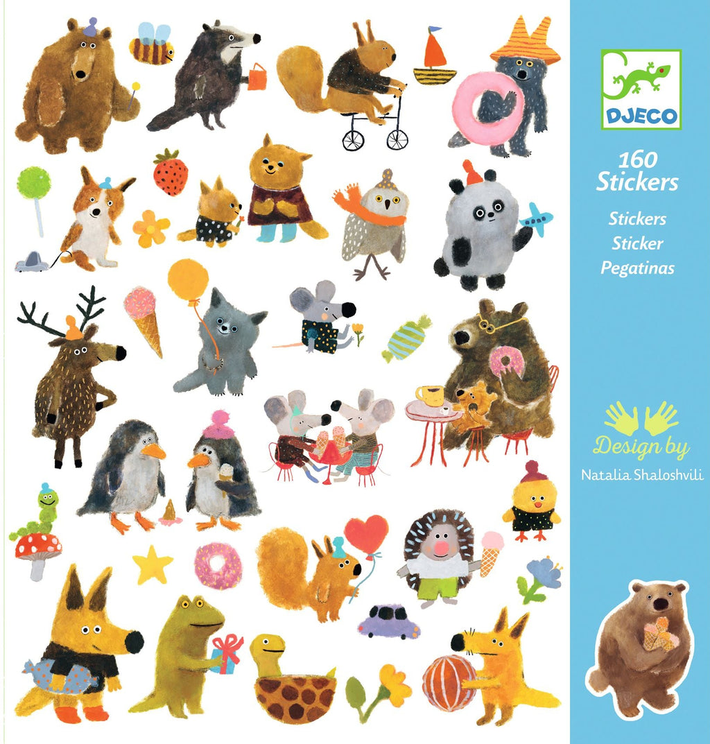 DJECO stickers Fluffy Friends 4 jr+