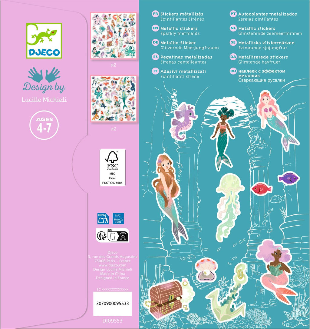 DJECO stickers Zeemeerminnen 4 jr+ 3070900095533