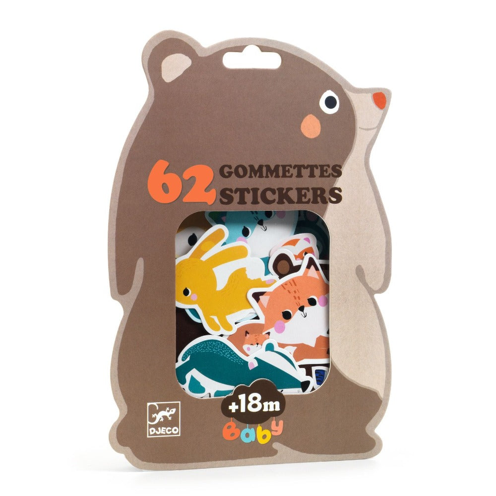 DJECO stickers bosdieren 18 mnd+