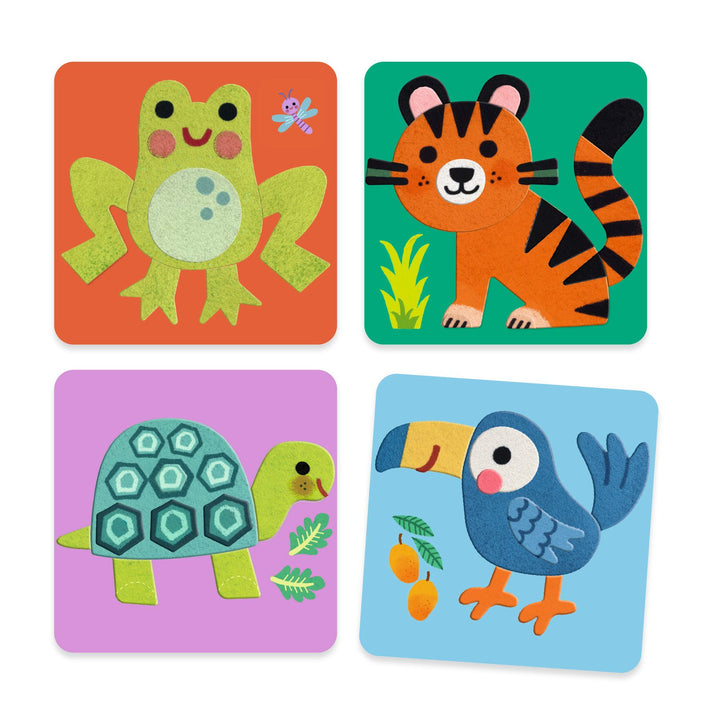 DJECO vilt collage's soft animals  18 mnd+